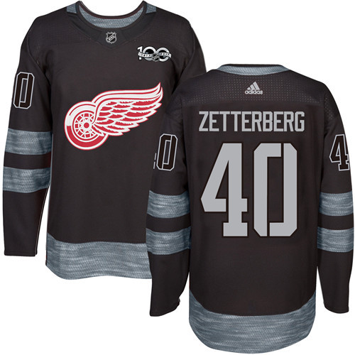 Adidas Red Wings #40 Henrik Zetterberg Black 1917-2017 100th Anniversary Stitched NHL Jersey Adidas Red Wings #40 Henrik Zetterberg Black 1917-2017 100th Anniversary Stitched NHL Jersey