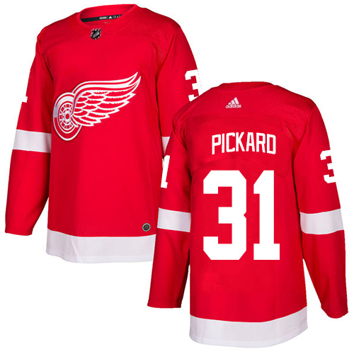 Adidas Red Wings #31 Calvin Pickard Red Home Authentic Stitched NHL Jersey