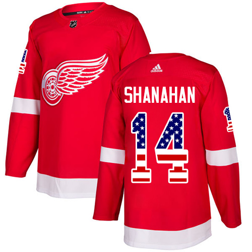 Adidas Red Wings #14 Brendan Shanahan Red Home Authentic USA Flag Stitched NHL Jersey Adidas Red Wings #14 Brendan Shanahan Red Home Authentic USA Flag Stitched NHL Jersey