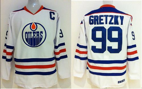 Oilers Wayne Gretzky #99 Stitched White CCM Throwback NHL Jersey Oilers Wayne Gretzky #99 Stitched White CCM Throwback NHL Jersey