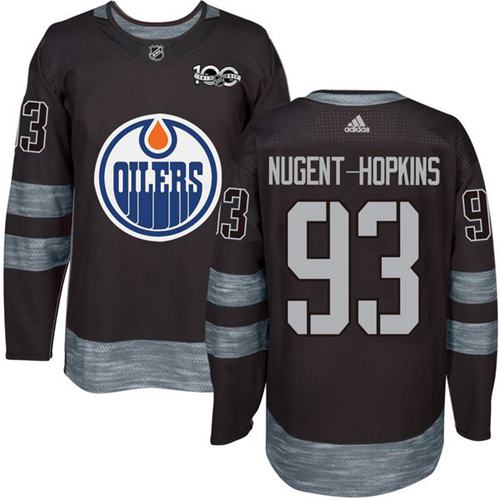 Adidas Oilers #93 Ryan Nugent-Hopkins Black 1917-2017 100th Anniversary Stitched NHL Jersey Adidas Oilers #93 Ryan Nugent-Hopkins Black 1917-2017 100th Anniversary Stitched NHL Jersey