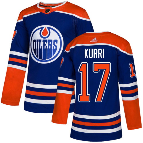 Adidas Oilers #17 Jari Kurri Royal Blue Alternate Authentic Stitched NHL Jersey Adidas Oilers #17 Jari Kurri Royal Blue Alternate Authentic Stitched NHL Jersey