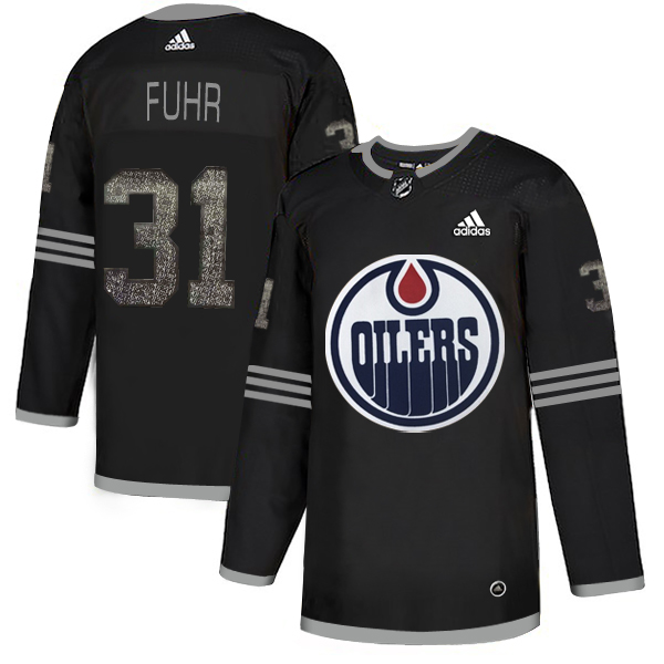 Adidas Oilers #31 Grant Fuhr Black Authentic Classic Stitched NHL Jersey Adidas Oilers #31 Grant Fuhr Black Authentic Classic Stitched NHL Jersey