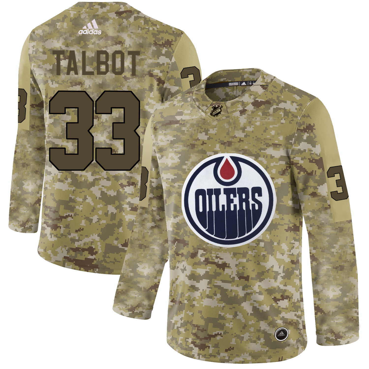 Adidas Oilers #33 Cam Talbot Camo Authentic Stitched NHL Jersey Adidas Oilers #33 Cam Talbot Camo Authentic Stitched NHL Jersey