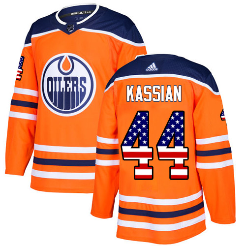 Adidas Oilers #44 Zack Kassian Orange Home Authentic USA Flag Stitched NHL Jersey Adidas Oilers #44 Zack Kassian Orange Home Authentic USA Flag Stitched NHL Jersey