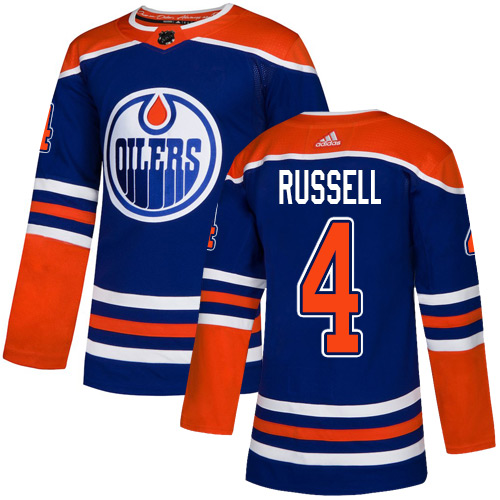 Adidas Oilers #4 Kris Russell Royal Blue Alternate Authentic Stitched NHL Jersey Adidas Oilers #4 Kris Russell Royal Blue Alternate Authentic Stitched NHL Jersey