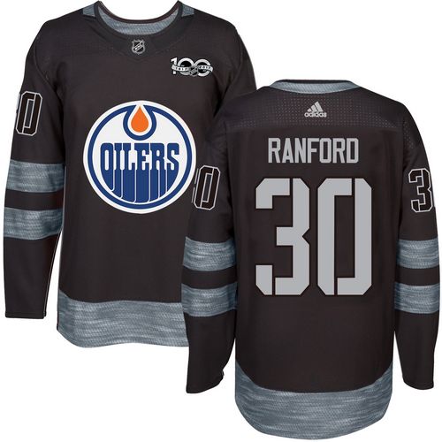 Adidas Oilers #30 Bill Ranford Black 1917-2017 100th Anniversary Stitched NHL Jersey Adidas Oilers #30 Bill Ranford Black 1917-2017 100th Anniversary Stitched NHL Jersey