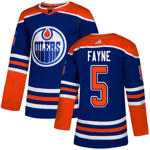 Adidas Oilers #5 Mark Fayne Royal Blue Alternate Authentic Stitched NHL Jersey Adidas Oilers #5 Mark Fayne Royal Blue Alternate Authentic Stitched NHL Jersey