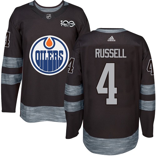 Adidas Oilers #4 Kris Russell Black 1917-2017 100th Anniversary Stitched NHL Jersey Adidas Oilers #4 Kris Russell Black 1917-2017 100th Anniversary Stitched NHL Jersey