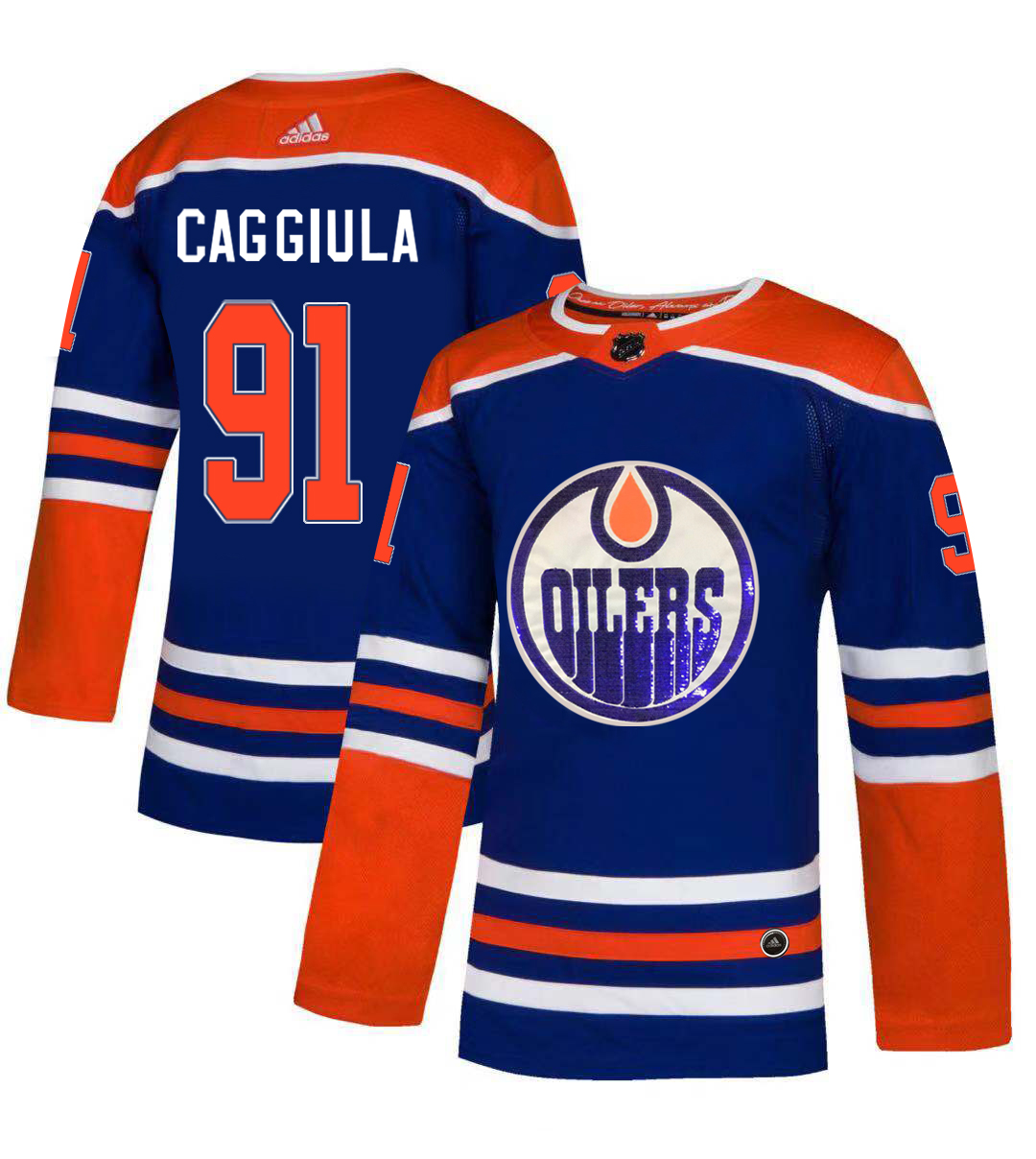 Adidas Oilers #91 Drake Caggiula Royal Blue Sequin Embroidery Fashion Stitched NHL Jersey Adidas Oilers #91 Drake Caggiula Royal Blue Sequin Embroidery Fashion Stitched NHL Jersey