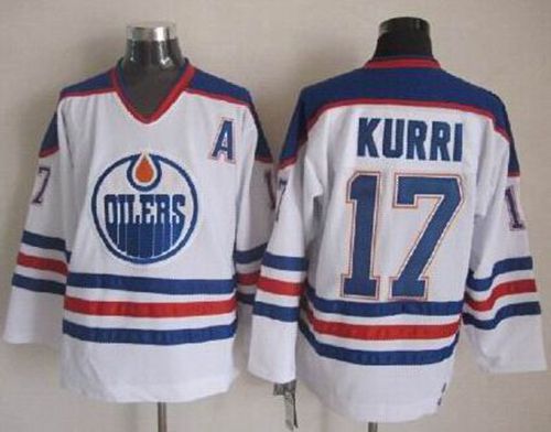 Oilers #17 Jari Kurri White CCM Throwback Stitched NHL Jersey Oilers #17 Jari Kurri White CCM Throwback Stitched NHL Jersey