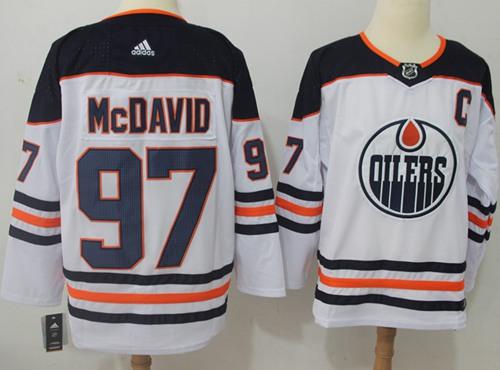 Adidas Oilers #97 Connor McDavid White Road Authentic Stitched NHL Jersey Adidas Oilers #97 Connor McDavid White Road Authentic Stitched NHL Jersey