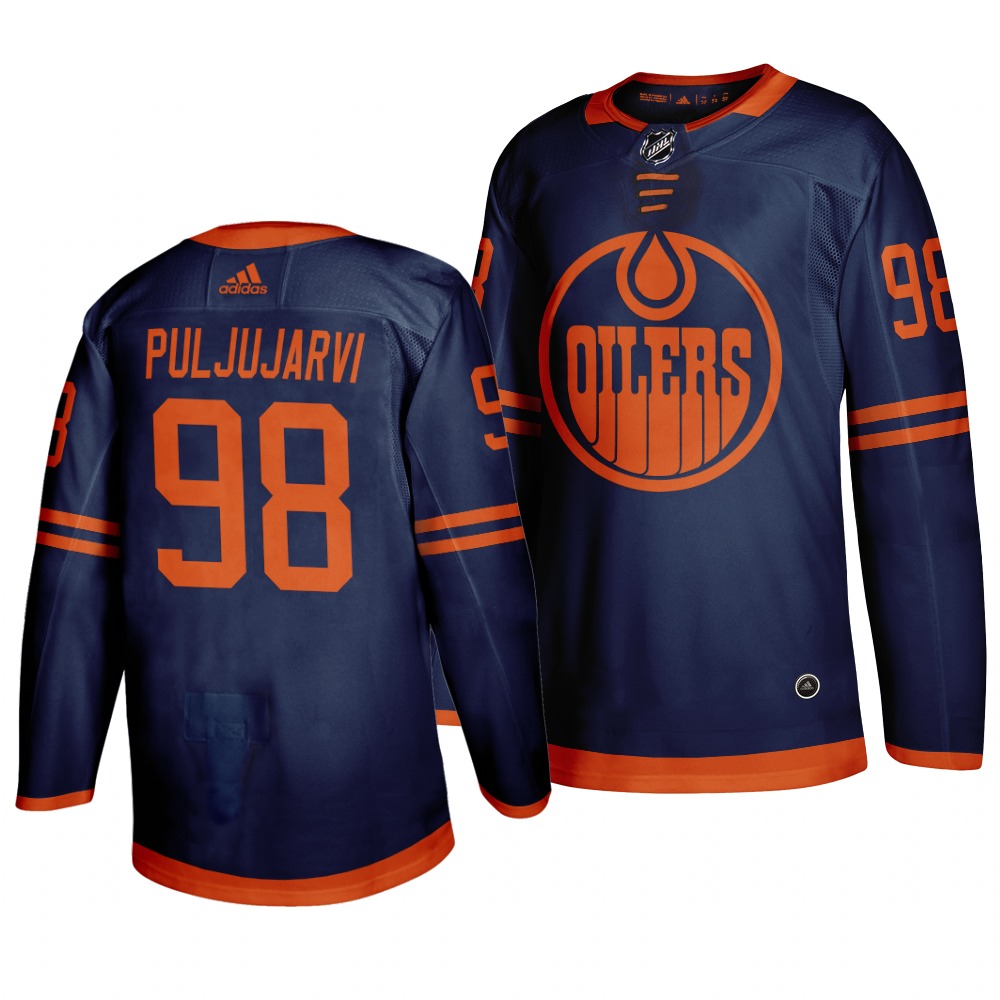 Edmonton Oilers #98 Jesse Puljujarvi Blue 2019-20 Third Alternate Jersey