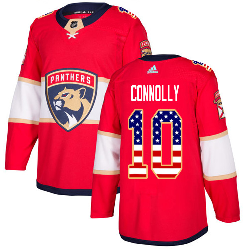 Adidas Panthers #10 Brett Connolly Red Home Authentic USA Flag Stitched NHL Jersey