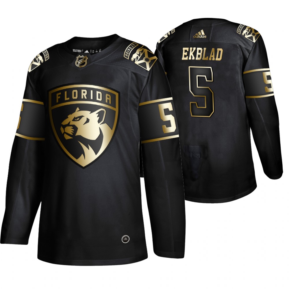 Adidas Panthers #5 Aaron_Ekblad Men's 2019 Black Golden Edition Authentic Stitched NHL Jersey Adidas Panthers #5 Aaron_Ekblad Men's 2019 Black Golden Edition Authentic Stitched NHL Jersey