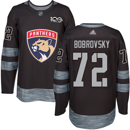 Adidas Panthers #72 Sergei Bobrovsky Black 1917-2017 100th Anniversary Stitched NHL Jersey Adidas Panthers #72 Sergei Bobrovsky Black 1917-2017 100th Anniversary Stitched NHL Jersey