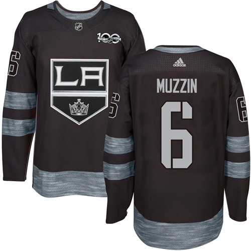 Adidas Kings #6 Jake Muzzin Black 1917-2017 100th Anniversary Stitched NHL Jersey Adidas Kings #6 Jake Muzzin Black 1917-2017 100th Anniversary Stitched NHL Jersey