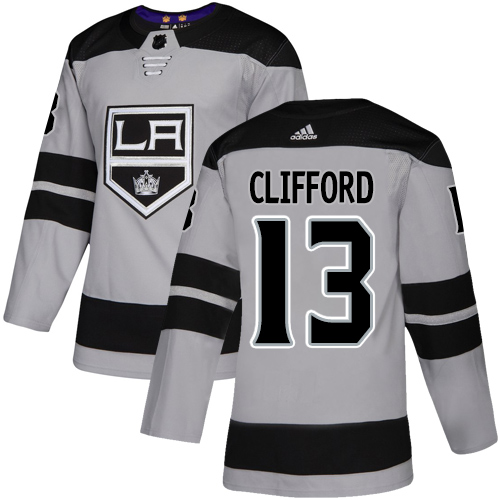 Adidas Kings #13 Kyle Clifford Gray Alternate Authentic Stitched NHL Jersey Adidas Kings #13 Kyle Clifford Gray Alternate Authentic Stitched NHL Jersey
