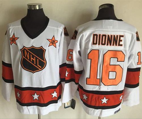 Kings #16 Marcel Dionne White/Orange All-Star CCM Throwback Stitched NHL Jersey Kings #16 Marcel Dionne White/Orange All-Star CCM Throwback Stitched NHL Jersey