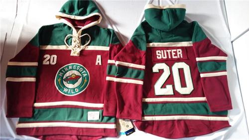 Wild #20 Ryan Suter Red Sawyer Hooded Sweatshirt Stitched NHL Jersey Wild #20 Ryan Suter Red Sawyer Hooded Sweatshirt Stitched NHL Jersey