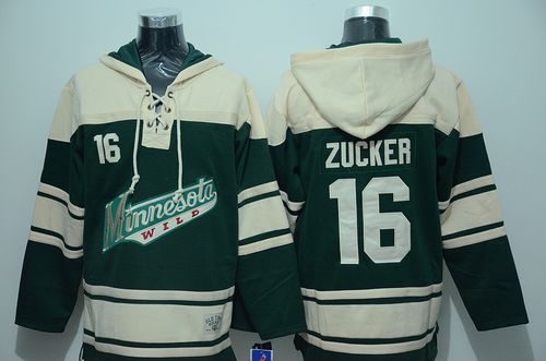 Wild #16 Jason Zucker Green Sawyer Hooded Sweatshirt Stitched NHL Jersey Wild #16 Jason Zucker Green Sawyer Hooded Sweatshirt Stitched NHL Jersey