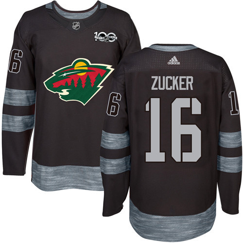 Adidas Wild #16 Jason Zucker Black 1917-2017 100th Anniversary Stitched NHL Jersey Adidas Wild #16 Jason Zucker Black 1917-2017 100th Anniversary Stitched NHL Jersey