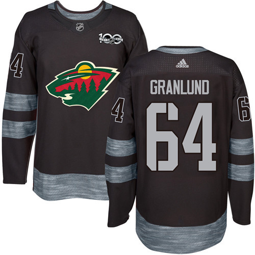 Adidas Wild #64 Mikael Granlund Black 1917-2017 100th Anniversary Stitched NHL Jersey Adidas Wild #64 Mikael Granlund Black 1917-2017 100th Anniversary Stitched NHL Jersey