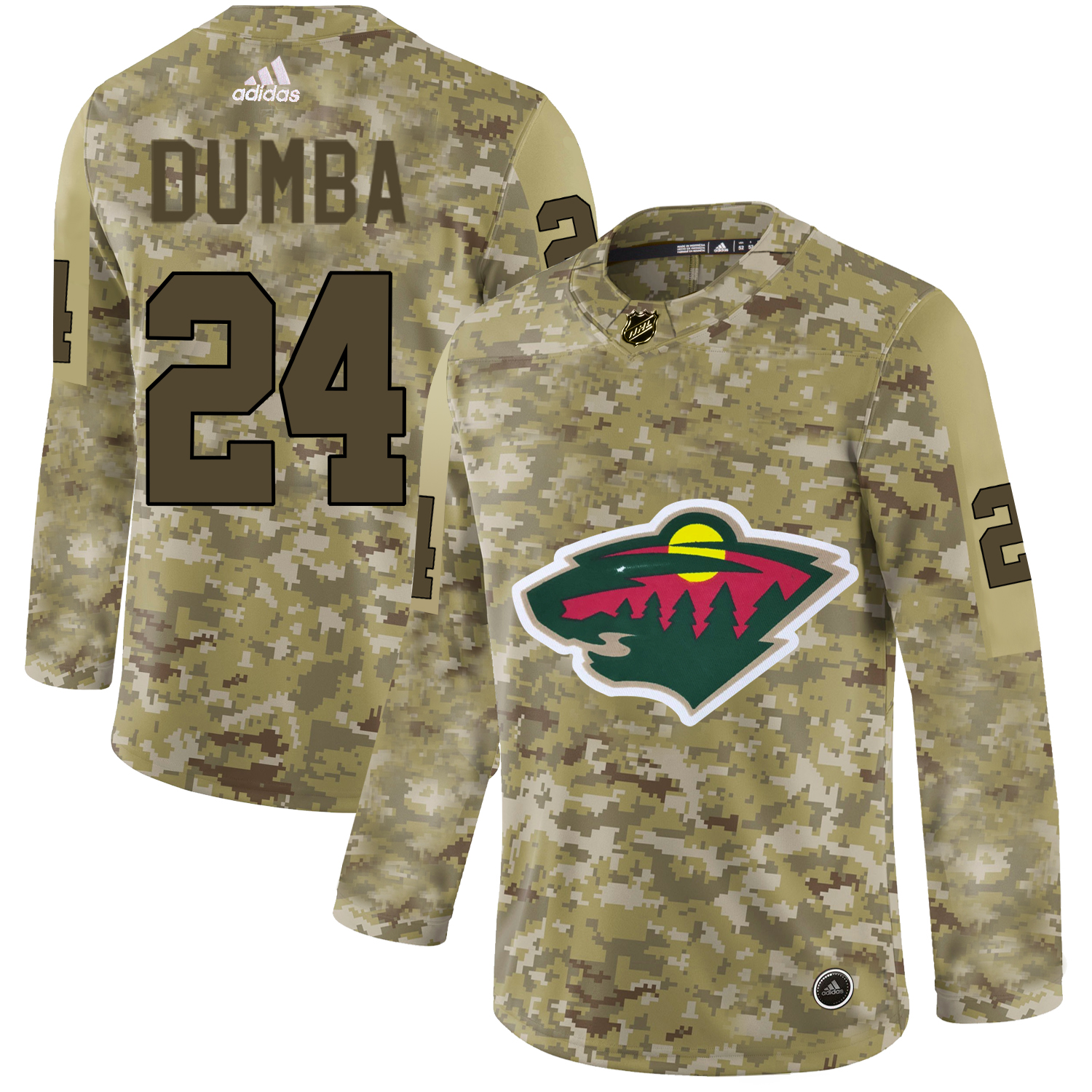 Adidas Wild #24 Matt Dumba Camo Authentic Stitched NHL Jersey Adidas Wild #24 Matt Dumba Camo Authentic Stitched NHL Jersey