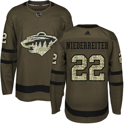 Adidas Wild #22 Nino Niederreiter Green Salute to Service Stitched NHL Jersey Adidas Wild #22 Nino Niederreiter Green Salute to Service Stitched NHL Jersey