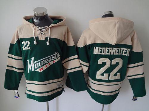 Wild #22 Nino Niederreiter Green Sawyer Hooded Sweatshirt Stitched NHL Jersey Wild #22 Nino Niederreiter Green Sawyer Hooded Sweatshirt Stitched NHL Jersey