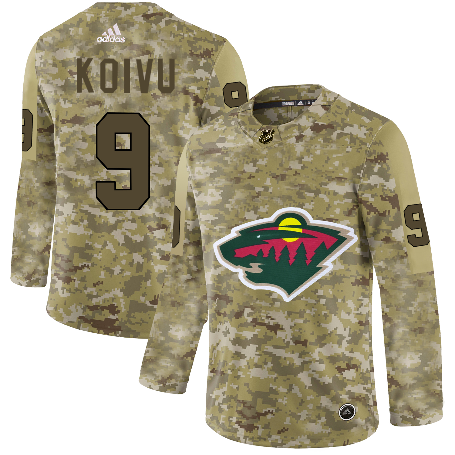 Adidas Wild #9 Mikko Koivu Camo Authentic Stitched NHL Jersey Adidas Wild #9 Mikko Koivu Camo Authentic Stitched NHL Jersey