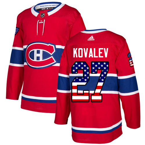 Adidas Canadiens #27 Alexei Kovalev Red Home Authentic USA Flag Stitched NHL Jersey Adidas Canadiens #27 Alexei Kovalev Red Home Authentic USA Flag Stitched NHL Jersey