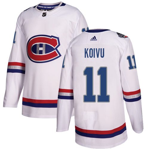 Adidas Canadiens #11 Saku Koivu White Authentic 2017 100 Classic Stitched NHL Jersey Adidas Canadiens #11 Saku Koivu White Authentic 2017 100 Classic Stitched NHL Jersey