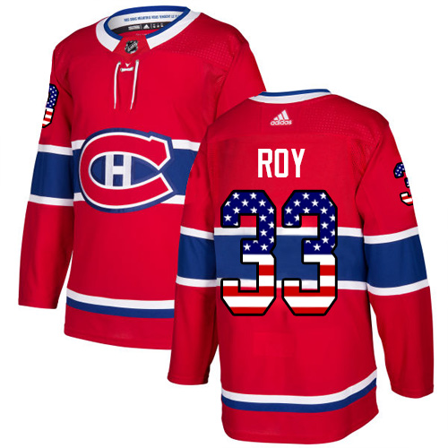 Adidas Canadiens #33 Patrick Roy Red Home Authentic USA Flag Stitched NHL Jersey Adidas Canadiens #33 Patrick Roy Red Home Authentic USA Flag Stitched NHL Jersey