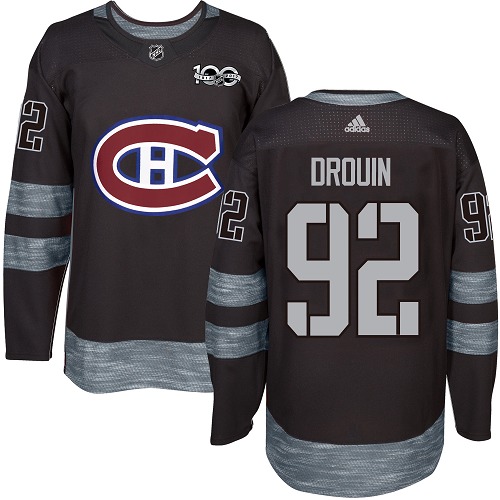 Adidas Canadiens #92 Jonathan Drouin Black 1917-2017 100th Anniversary Stitched NHL Jersey Adidas Canadiens #92 Jonathan Drouin Black 1917-2017 100th Anniversary Stitched NHL Jersey