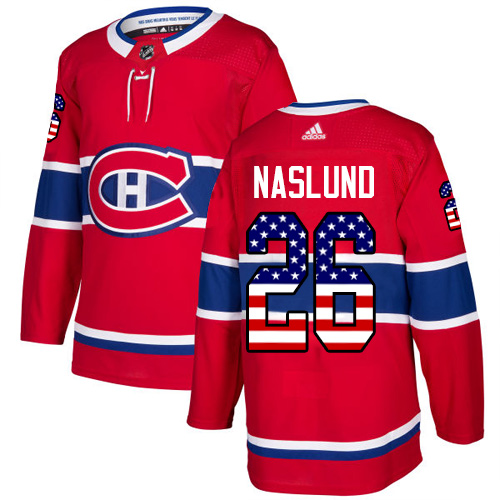 Adidas Canadiens #26 Mats Naslund Red Home Authentic USA Flag Stitched NHL Jersey Adidas Canadiens #26 Mats Naslund Red Home Authentic USA Flag Stitched NHL Jersey