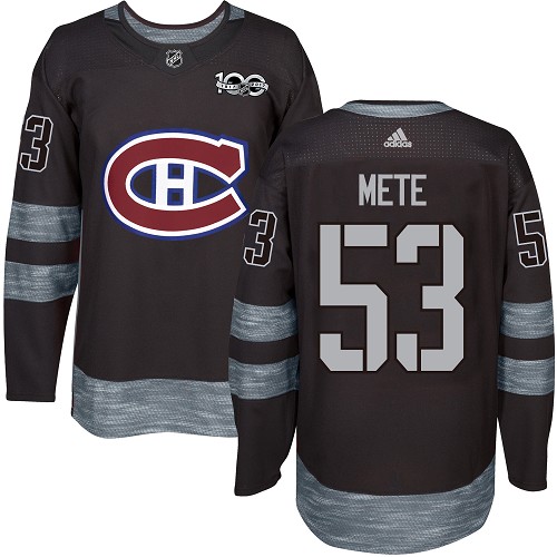 Adidas Canadiens #53 Victor Mete Black 1917-2017 100th Anniversary Stitched NHL Jersey Adidas Canadiens #53 Victor Mete Black 1917-2017 100th Anniversary Stitched NHL Jersey
