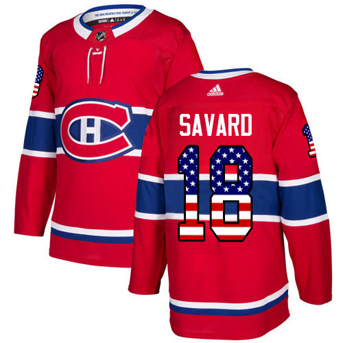 Adidas Canadiens #18 Serge Savard Red Home Authentic USA Flag Stitched NHL Jersey Adidas Canadiens #18 Serge Savard Red Home Authentic USA Flag Stitched NHL Jersey