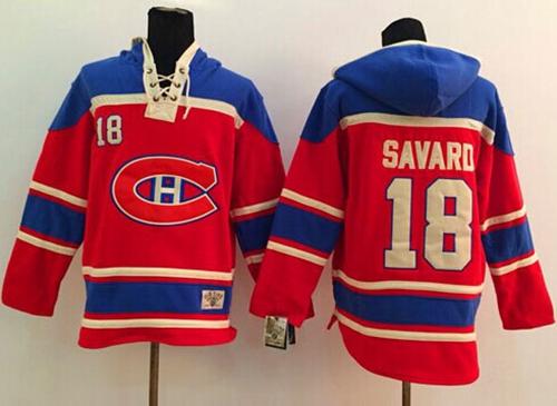 Canadiens #18 Serge Savard Red Sawyer Hooded Sweatshirt Stitched NHL Jersey Canadiens #18 Serge Savard Red Sawyer Hooded Sweatshirt Stitched NHL Jersey
