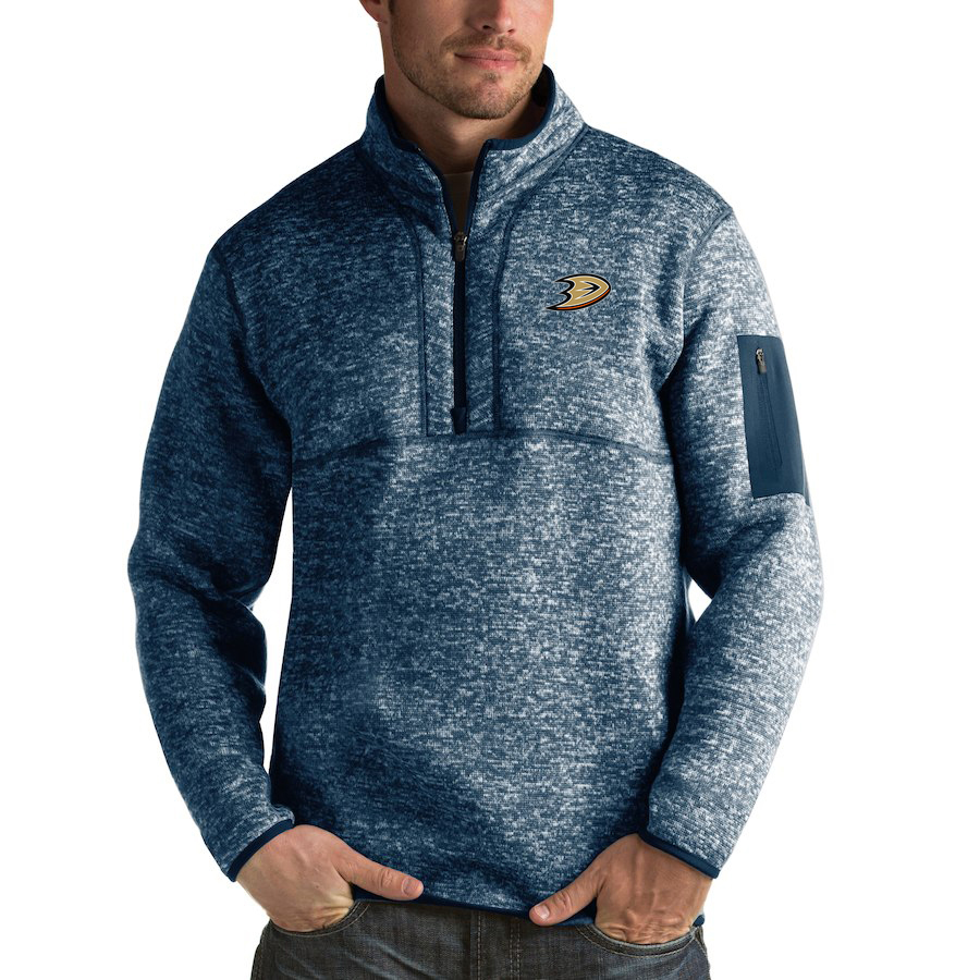 Anaheim Ducks Antigua Fortune Quarter-Zip Pullover Jacket Royal Anaheim Ducks Antigua Fortune Quarter-Zip Pullover Jacket Royal