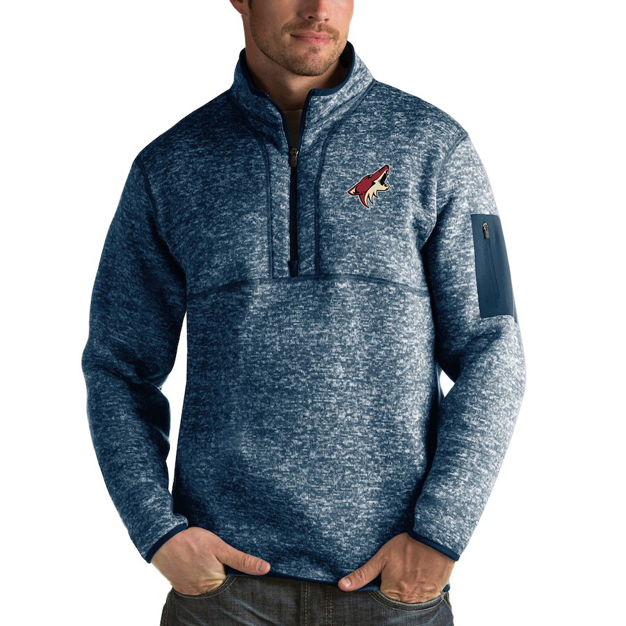 Arizona Coyotes Antigua Fortune Quarter-Zip Pullover Jacket Royal Arizona Coyotes Antigua Fortune Quarter-Zip Pullover Jacket Royal