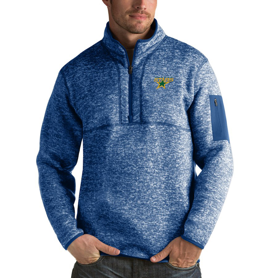 Dallas Stars Antigua Fortune Quarter-Zip Pullover Jacket Blue Dallas Stars Antigua Fortune Quarter-Zip Pullover Jacket Blue