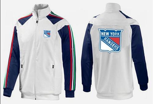 NHL New York Rangers Zip Jackets White-4 NHL New York Rangers Zip Jackets White-4