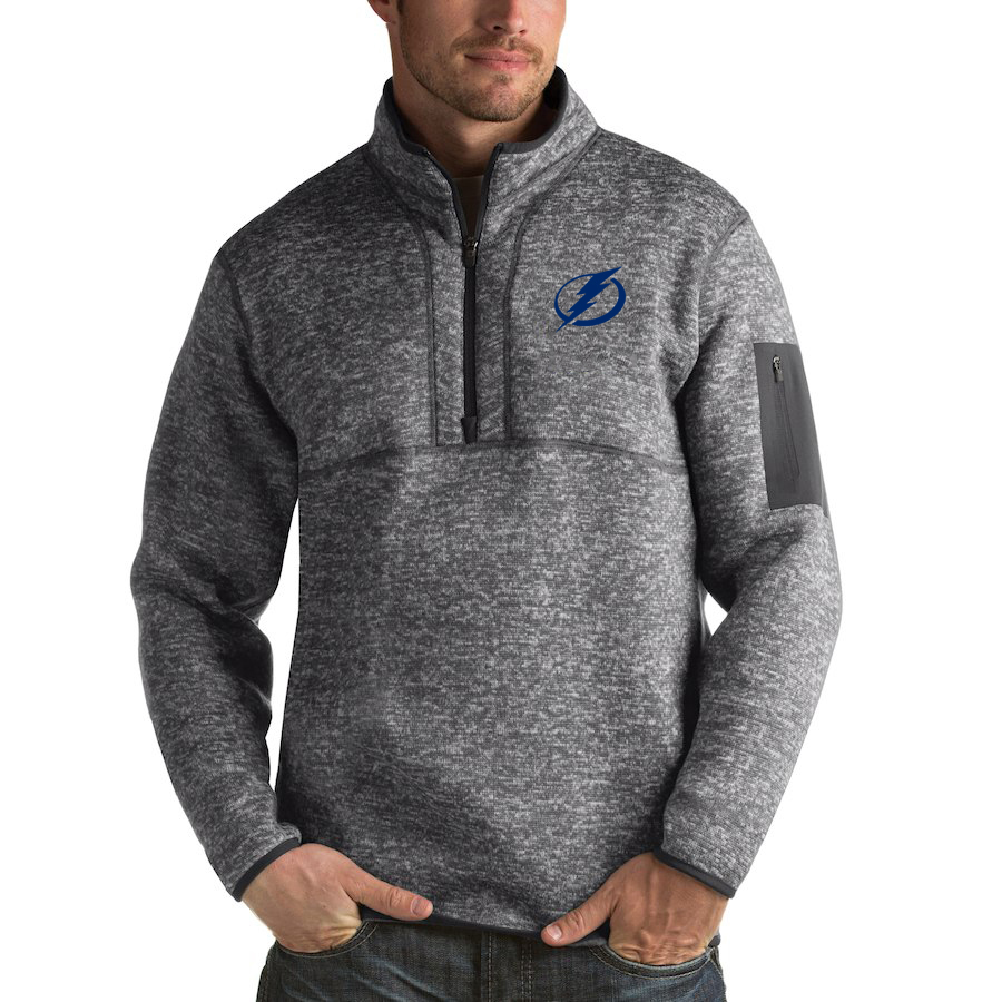 Tampa Bay Lightning Antigua Fortune Quarter-Zip Pullover Jacket Black Tampa Bay Lightning Antigua Fortune Quarter-Zip Pullover Jacket Black