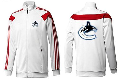 NHL Vancouver Canucks Zip Jackets White-1 NHL Vancouver Canucks Zip Jackets White-1
