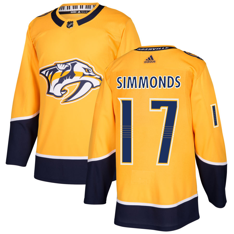 Adidas Predators #17 Wayne Simmonds Yellow Home Authentic Stitched NHL Jersey Adidas Predators #17 Wayne Simmonds Yellow Home Authentic Stitched NHL Jersey