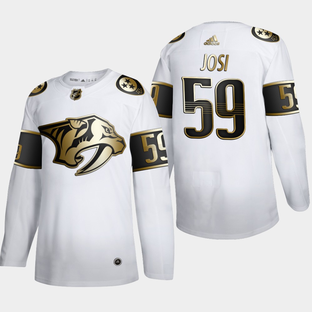 Nashville Predators #59 Roman Josi Men's Adidas White Golden Edition Limited Stitched NHL Jersey Nashville Predators #59 Roman Josi Men's Adidas White Golden Edition Limited Stitched NHL Jersey