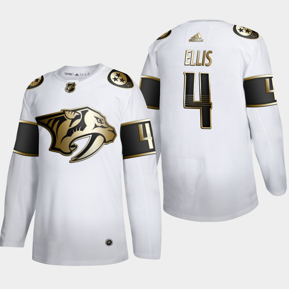 Nashville Predators #4 Ryan Ellis Men's Adidas White Golden Edition Limited Stitched NHL Jersey Nashville Predators #4 Ryan Ellis Men's Adidas White Golden Edition Limited Stitched NHL Jersey