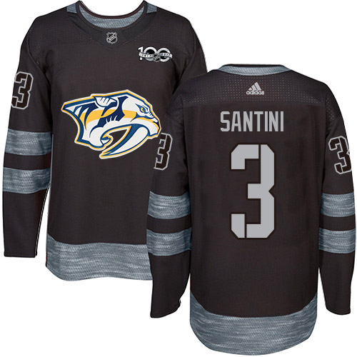 Adidas Predators #3 Steven Santini Black 1917-2017 100th Anniversary Stitched NHL Jersey