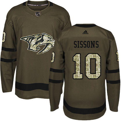 Adidas Predators #10 Colton Sissons Green Salute to Service Stitched NHL Jersey Adidas Predators #10 Colton Sissons Green Salute to Service Stitched NHL Jersey